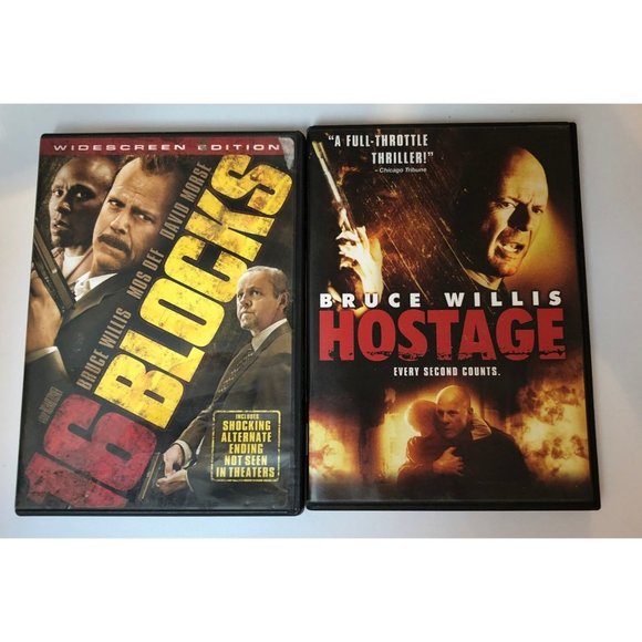Bruce Willis DVD Movies Lot of 2 - 16 Blocks, Hostage - Picture 1 of 7